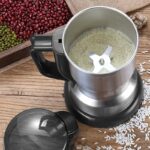 Nirva Grinder with a 300W Strong Motor Offers Quick Grinding in Just 10 Seconds. It'S a Grain Mill Suitable for Beans, Spices, And Nuts, Featuring a 4-Blade Stainless Steel Design. This Electric Coffee Bean Grinder Has a 400G/400Ml/14Oz Deep Grinding Cham