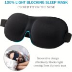 1/3/5/10 Pack Sleep Pure Black 3D Contoured Eye Mask - Pure Blackout, Soft Comfortable Ergonomic Design, Hypoallergenic & Fragrance-Free for Adults, Men & Women - Travel, Home, Office Use, Sleep Enhancement | Modern Sleepwear | Skinfriendly Material, Slee