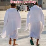2pcs 1Set Ramadan/Eid Al Fitr Muslim Men'S Prayer Towel Adult White Ihram Arab Traditional Hajj Towel Hajj Towel Prayer Shawl with Tassels Men'S Clothing Gift White Hajj Eid Gift - Image 3