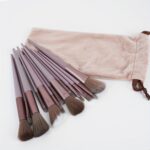 13pcs Luxury Valentine'S Day Makeup Brush Set, Soft Synthetic Bristles - Unscented, All Skin Types, Palm Brush Form, ABS Plastic Handle, Travel Pouch Included - Image 9