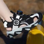 Boys' Cool Sports Sandals with Rotating Button, Breathable Fabric Non-Slip Sole, Perfect for Beach, Hiking & Outdoor Activities in Spring/Summer - Lightweight, Shock-Absorbing, Round Toe Design, Summer Sandals - Image 3