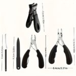 5pcs/set Nail Clippers Manicure Tool Set, Cuticle Nippers And Cutter Kit, Professional Nail Clippers Pedicure Kit, Grooming Kit for Travel, Nail Clipper Set