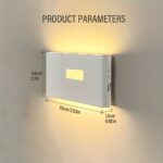 ⁦2pcs LED Smart Sensor Night Light USB Rechargeable Sensor Wall Light with Motion Sensor Illumination, Adjustable Up and Down for Bedroom, Hallway, Cabinet and Kitche⁩ - الصورة ⁦2⁩