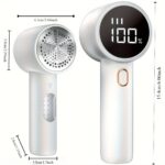 Electric Lint Remover, Fabric Shaver, USB Rechargeable Sweater Shaver, Power Lint Shaver, LED Display,Fuzz Remover, Portable Hairball Trimmer for Clothes, Bedding, Furniture, Carpet, Sofa, Cleaning Supplies, Household Gadgets - Image 2