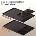 ⁦2-in-1 Silicone Coffee Bar Mat with Convex Edge - Black Countertop Protector for Espresso Machines & Dishwashers, 59.94cm x 39.88cm, Durable & Easy to Clean, Coffee Bar Accessories, Espresso Machine Mat | Modern Coffee Bar Mat | Durable Countertop Mat, Co⁩ - الصورة ⁦4⁩