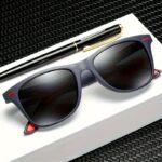 1pc Retro Square Polarized Glasses for Men and Women - Durable Plastic Frame, Anti-Reflective Gradient Lens, Adjustable Hinges, Ideal for Running and Outdoor Activities, Climbing Sports Eyewear - Image 3