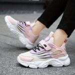 [Lightweight] Breathable Mesh Running Shoes, Casual Sports Style with Striped Pattern, All-Season Low Top Sneakers with Hook-and-Loop Fastener Closure, Round Toe Fabric Upper & EVA Sole for Boys and Girls, Cute Shoes - Image 12