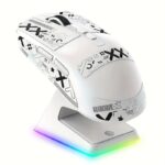 ATTACK SHARK X6 49g Superlight Mouse with Magnetic Charging Dock, PixArt PAW3395 Gaming Sensor, BT/2.4G Wireless/Wired Gaming Mouse with Tape, 26000 DPI, X3 Upgrade Mice for Win11/Xbox/PS/Mac