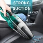 1pc Handheld Car Vacuum Cleaner, 12V Strong Suction Power, Portable Interior Dust Remover with Crevice Tool, Flat Nozzle, Cloth Filter, 0.2-0.3L Dust Cup, 3-5m Cord, Plastic Body, Car Plug, for Pet Hair Removal, Without Battery
