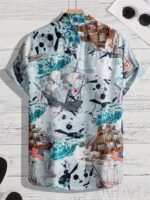 Men's Trendy Hawaiian Shirt With Fancy Palm Tree Prints For Summer Beach, Pool And Vacation - Image 6