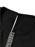 2023 New Women's Elegant Arabic Abaya Robe with Sequin Sleeves - Long Sleeve Modest Cover Dress, Solid Green, Machine Washable for Spring Summer Fall, Modest Apparel, Sequined Details, No Stretch Fabric - Image 7