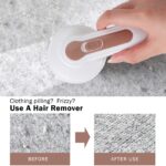 ⁦Rechargeable Electric Lint Remover, Portable Shaver for Clothing, Furniture, and Carpet, Effective Pill Fuzz Removal with USB Cable and Cleaning Brush, Lint Balls Bobbles, Cleaning Machine⁩ - الصورة ⁦4⁩