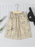 Two-Pack Boys' Summer Printed Work Shorts Made of Pure Cotton, Perfect for Outdoor - Image 2