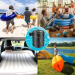 USB Rechargeable Electric Air Pump - Compact, Wireless Inflation Device for Camping, Portable for Inflatable Cushions, Air Mattresses, Boats, Swimming Rings, Made with Durable ABS & Copper - Image 9