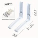A set of 2 iron wall mounted microwave oven brackets, L-shaped telescopic foldable kitchen brackets, projector brackets, suitable for placing electrical appliances in kitchens, restaurants, and offices, saving space. Suitable for all models. - Image 6