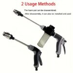 High-Pressure Car Wash Gun, Multi-Functional Garden Hose Nozzle, Adjustable Thick Rod Spray with Copper-Plated Tip, Universal 3/4" and 1/2" Quick Connect Adapter for Cleaning Tools, Garden Water Pipe Long Rod Nozzle, Standard Thread for European and Ameri - Image 10