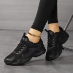 ⁦Women'S Casual Sneakers Breathable Mesh Upper Solid Color Low Top Athletic Shoes with Phylon Sole, Hand Washable, All-Season Comfort Lightweight Running Shoes⁩ - الصورة ⁦4⁩
