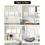 360° Foldable Hair Cutting Mirror With 3-Sided Reflection, Portable Hanging Makeup Mirror, No Battery, No Electricity Required - Image 9