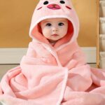 ⁦Baby's Animal Pattern Hooded Bathrobe, Multi-functional & Highly Absorbent, Soft Comfortable Pajama, Must-have Robes After Swimming/beach/Bathing⁩ - الصورة ⁦12⁩