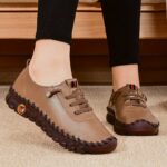 Women's Handmade & Comfortable Flat Loafers, Breathable & Lightweight Non Slip Lace Up Slip On Shoes, Women's Footwear - Image 28