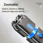 1pc Super Bright Variable Focus Flashlight - Portable, Multifunctional, Variable, Suitable for Outdoor, Emergency Use - Image 4