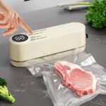 NIJ 1 multifunctional automatic food sealing machine, portable wireless vacuum sealing machine, equipped with snack bag sealing, long-term food preservation, compact and easy-to-use design, suitable for kitchen and outdoor picnics, USB rechargeable