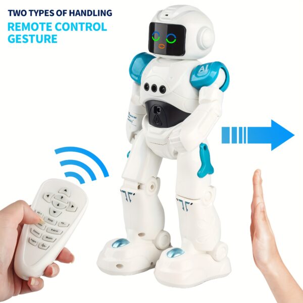 Interactive Educational Robot Toy for Youngsters | Voice-Controlled, Gesture-Sensing | Multi-Color Smart Robot with Singing & Dancing Features | Rechargeable Learning Toy for Boys and Girls | Durable Plastic Construction | Ideal for STEM Development, Inte