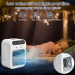 1800mAh High-Capacity Mini USB Rechargeable Fan - Portable Desktop Air Circulator with Lithium Battery, Safe Low-Pressure Design for Dorms, Offices, and Cars for Long-Lasting Coolness, Office Fan|Lowpressure Fan|Durable Plastic Fa - Image 4