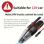 Car Wired Vacuum Cleaner, Car Cleaning Interior Cleaning Dust Removal Suction Large Power Strong Suction Green Black Suitable for People with Cars - Image 13