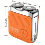 New mini electric portable dual blade floating men's electric shaver, available in three colors, clean shaving, USB charging, preferred for gift giving