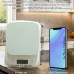 ⁦1pc 6kg/13oz Digital Kitchen Scale 0.1g Precision High Accuracy, Compact White Food Scale for Baking, Coffee, Jewelry - Battery-Powered with Large Display, Requires 2 AAA Batteries (Not Included), Baking Essentials, Sleek Design, Easytoread Display⁩ - الصورة ⁦4⁩