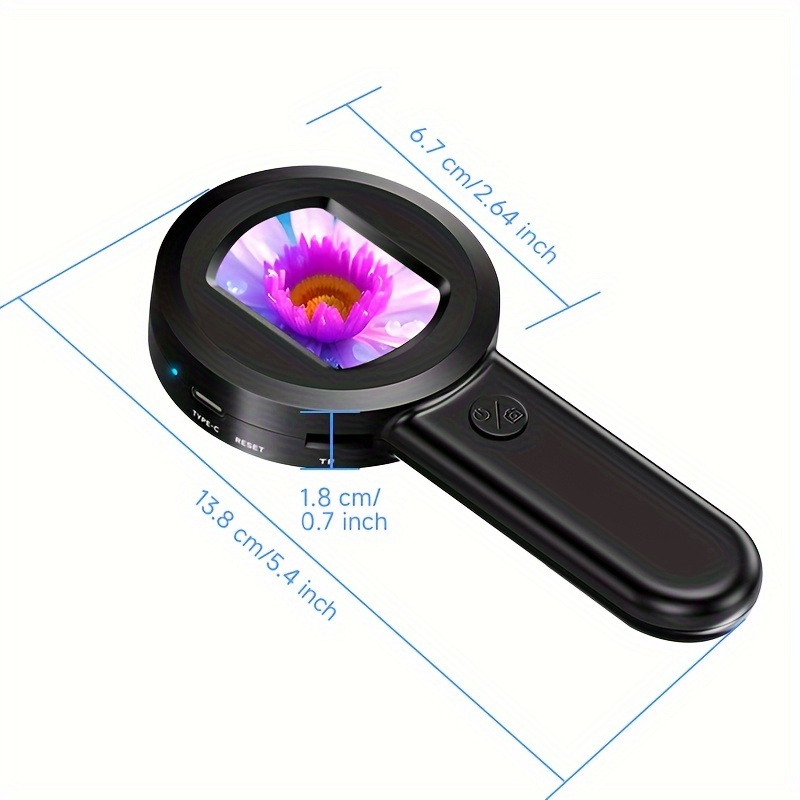 e0b6f335-0a26-494a-9eb6-de6abaf06816.jpg LEIPAN High-Definition Handheld Digital Microscope with 5.08cm IPS Screen, 1000X Magnification, for Plants Inspection, PCB Examination - USB Rechargeable, Plant Inspection | Illuminated Specimen Viewer | Illuminated Specimen Viewing - الصورة 1