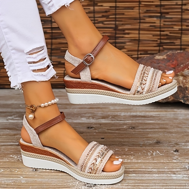e291dd8d-5dd1-4c63-9872-adba7547e59f.jpg Elegant Women's High Heel Sandals - Open Toe, Lace-Up with Ankle Strap, Breathable Fabric & Faux Cover Sole for Summer - Image 1