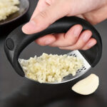 Stainless Steel Garlic Press - Manual, No Charging Needed, Durable Metal Kitchen Gadget for Effortless Garlic Crushing, Essential for Home and Dorm Cooking - Image 4