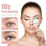 ⁦New Gentle Care White Pink USB Eyelash Curler with Comb - Lasting Curl 24 Hours, Hypoallergenic Alcohol-Free, Accelerate Temperature Rise, No Damage Natural Lashes, Limited Time Offer, Special Occasion Gift Christmas, Halloween, Easter, Valentine's Day, T⁩ - الصورة ⁦5⁩