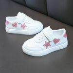 New Spring Collection 2025 Girls' Shoes Featuring Cute Heart Designs, Versatile Sneakers, Stylish Everyday White Shoes. - Image 4