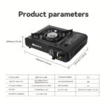 REDSUN Portable Butane Stove Set - Compact Desktop Gas Stove with Auto-Off Safety Feature, Patented Large Pot Design, Ideal for Picnics, BBQs, Hot Pots, Camping, RVs & More - High-Quality Iron Construction, Portable Stov