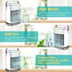 Air Cooler Fan, Portable Misting Cooler Fan, Personal Space Evaporative Cooler, Humidifier, Mini USB Cooling Desktop Fan with 4 Wind Speeds for Bedroom, Travel, Office - Image 5