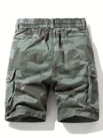 Men's Camo Cargo Shorts with Multiple Pockets - Cotton Blend, Casual Outdoor & Hiking Wear - Image 5