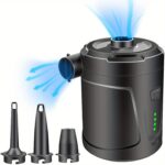 USB Rechargeable Electric Air Pump - Compact, Wireless Inflation Device for Camping, Portable for Inflatable Cushions, Air Mattresses, Boats, Swimming Rings, Made with Durable ABS & Copper - Image 2
