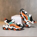 Boys' Summer Sports Sandals - Breathable, Non-Slip Sole, Hook-and-loop Fastener Strap, Durable with Striped Pattern