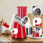 Multifunctional 3-in-1 Easy-to-Use Manual Cheese and Vegetable Potato Grater with Handle - Made of Durable Plastic, Rustproof, Easy to Clean, Perfect for Kitchen, Camping, and RV Use - Includes 3 Interchangeable Shaving Blades - Image 3