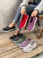Four-Season Women'S Soft-Soled Casual Shoes with Elastic Openings, Slip-Resistant And Breathable Fabric. - Image 10