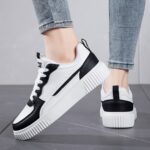 Women'S Casual Athletic Sneakers, Skate Shoes with EVA Sole, Comfortable & Lightweight, Non-Slip & Stable Fit, All-Season, Ideal for Daily Wear & Outdoor Activities, Fits All Seasons, Low Top Lace-Up Style, Plain Toe, Couples' Matching Design, Everyday Sn - Image 10