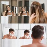 360° Foldable Hair Cutting Mirror With 3-Sided Reflection, Portable Hanging Makeup Mirror, No Battery, No Electricity Required - Image 12