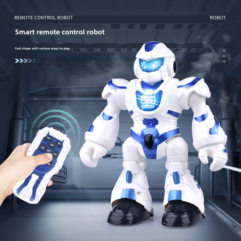 eb61afa43b9346ce8545955fe0dbb82f-goods.jpeg Remote Control Robot Youngsters's Toy for Boys, Can Dance and Sing, Voice Interactive Programming, Holiday Gift, Suitable for 4-8 Years Old, Requires 5 AA Batteries - Image 1