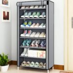 Multi functional 6/8/10 layer shoe organizer with dust cover - easy to assemble, portable storage, suitable for 27-35 pairs of sports shoes, high heels, and boots - ideal for home use - Image 11