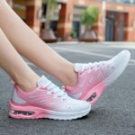 [Air Cushion Ombre Running Shoes] Women's Sporty Running Shoes, Ombre Color Lace-up Casual Sneakers With Air Cushion, Non-slip Breathable Mesh Walking Shoes - Image 3