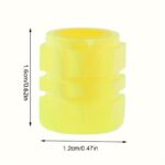 20pcs Glow-in-the-Dark Tire Valve Caps Glow-in-the-Dark Valve Caps Glow-in-the-Dark Tire Caps Suitable for Most Cars, Motorcycles and Bicycles 5 Colors Mixed 20pcs - Image 3