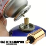 1pc Copper Gas Refill Adapter, Easy Inflation Valve Connector, Inflator Nozzle Adapter for Outdoor Camping and Hiking